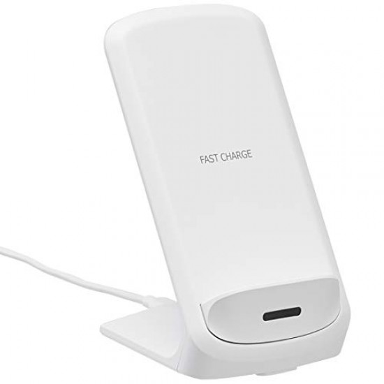 AmazonBasics 10W Qi Certified Wireless Charger Stand Compatible with White