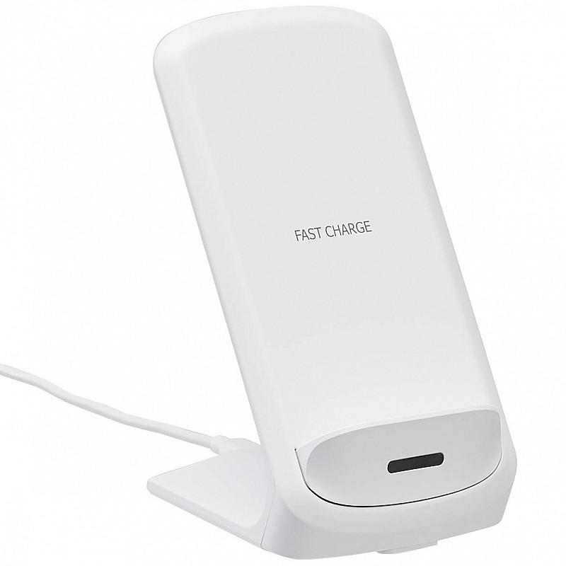 AmazonBasics 10W Qi Certified Wireless Charger Stand Compatible with White