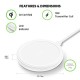 Belkin Boost Up Wireless Charging Pad -Qi Wireless Charger For Cellular Phones, Iphone Xs, Xs Max, Xr, X, 8, 8+/ (White, 10W)