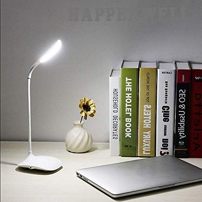 AIRTREE Plastic Rechargeable LED Table Lamp (White)