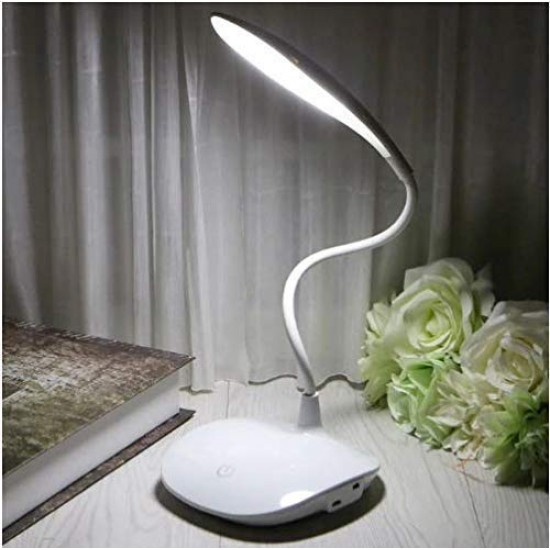AIRTREE Plastic Rechargeable LED Table Lamp (White)