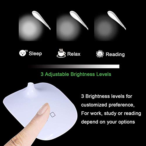 AIRTREE Plastic Rechargeable LED Table Lamp (White)