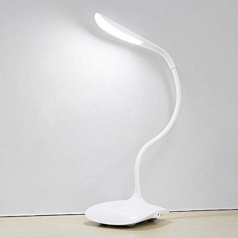 AIRTREE Plastic Rechargeable LED Table Lamp (White)