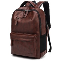 AirCase Vegan Leather Laptop Bag Backpack for Men & Women 22 l Tan/Brown Fits upto 15.6 inch laptop