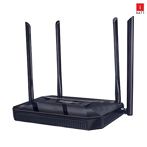 iBall Baton iB-WRD12GN, 1200M Mesh Gigabit Dual Band Wireless AC Router, (Black) iBall Baton iB-WRD12GN, 1200M Mesh Gigabit Dual Band Wireless AC Router, (Black)