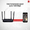 iBall Baton iB-WRD12GN, 1200M Mesh Gigabit Dual Band Wireless AC Router, (Black)