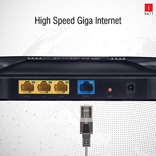 iBall Baton iB-WRD12GN, 1200M Mesh Gigabit Dual Band Wireless AC Router, (Black) iBall Baton iB-WRD12GN, 1200M Mesh Gigabit Dual Band Wireless AC Router, (Black)