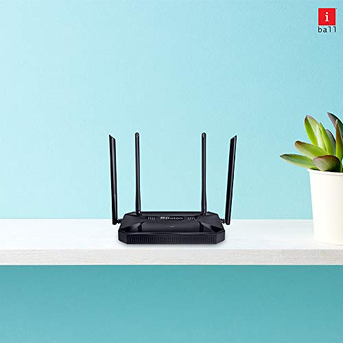iBall Baton iB-WRD12GN, 1200M Mesh Gigabit Dual Band Wireless AC Router, (Black) iBall Baton iB-WRD12GN, 1200M Mesh Gigabit Dual Band Wireless AC Router, (Black)