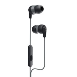 Skullcandy Ink'd+ in-Ear Wired Earbuds, Microphone, Works with Bluetooth Devices and Computers -Black Gray