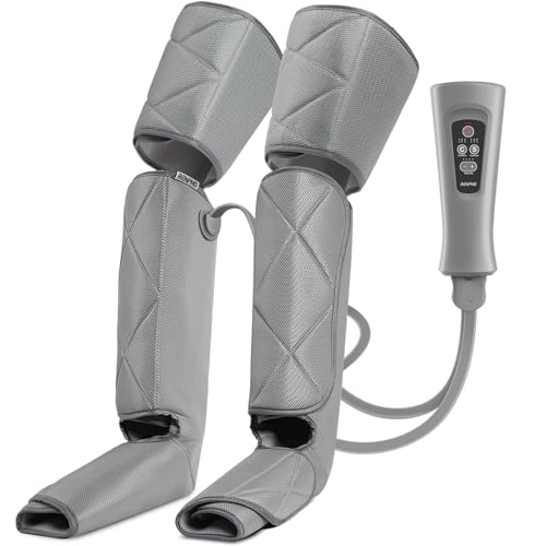 RENPHO Leg Massager, Air Compression for Circulation Calf Feet Thigh Massage, Sequential Boots Device with Handheld Controller 6 Modes 4 Intensities, Helps Swelling Pains RENPHO Leg Massager, Air Compression for Circulation Calf Feet Thigh Massage, Sequential Boots Device with Handheld Controller 6 Modes 4 Intensities, Helps Swelling Pains