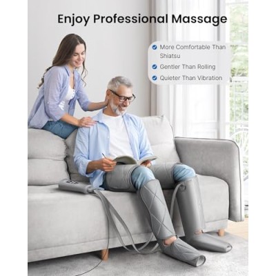 RENPHO Leg Massager, Air Compression for Circulation Calf Feet Thigh Massage, Sequential Boots Device with Handheld Controller 6 Modes 4 Intensities, Helps Swelling Pains RENPHO Leg Massager, Air Compression for Circulation Calf Feet Thigh Massage, Sequential Boots Device with Handheld Controller 6 Modes 4 Intensities, Helps Swelling Pains