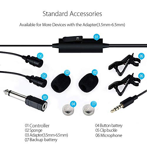 Maono AU-200 Dual Collar Auxiliary Omnidirectional Lavalier Microphone, Condenser Clip on Mic For Youtube Recording, Mobile phone, Pc (Black) Maono AU-200 Dual Collar Auxiliary Omnidirectional Lavalier Microphone, Condenser Clip on Mic For Youtube Recording, Mobile phone, Pc (Black)