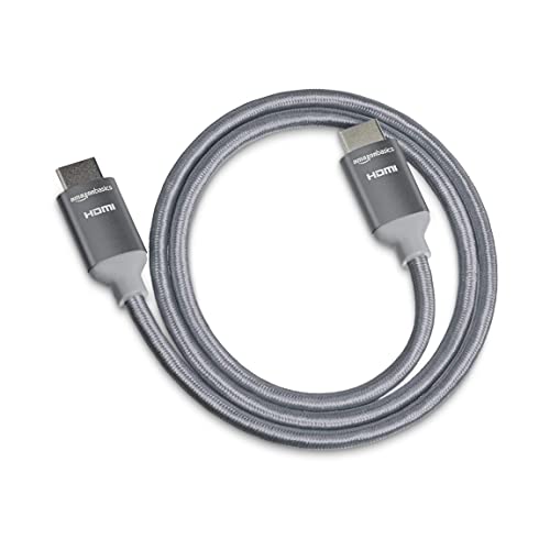 amazon basics High-Speed 4K HDMI Cable with Braided Cord, 3 Feet Black