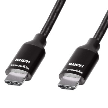 amazon basics High-Speed 4K HDMI Cable with Braided Cord, 3 Feet Black