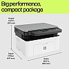 HP 136W B&W Wireless Monochrome Laser Printers with Wi-Fi Direct: Print, Copy, Scan, Perfect for Offices, Compact, Multifunction, White Refurbished