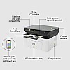 HP 136W B&W Wireless Monochrome Laser Printers with Wi-Fi Direct: Print, Copy, Scan, Perfect for Offices, Compact, Multifunction, White Refurbished