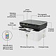 HP 136W B&W Wireless Monochrome Laser Printers with Wi-Fi Direct: Print, Copy, Scan, Perfect for Offices, Compact, Multifunction, White Refurbished