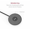 Pebble Sense - Wireless Charging Pad 5W/7.5W 10W with Smart temprature Control (Grey)