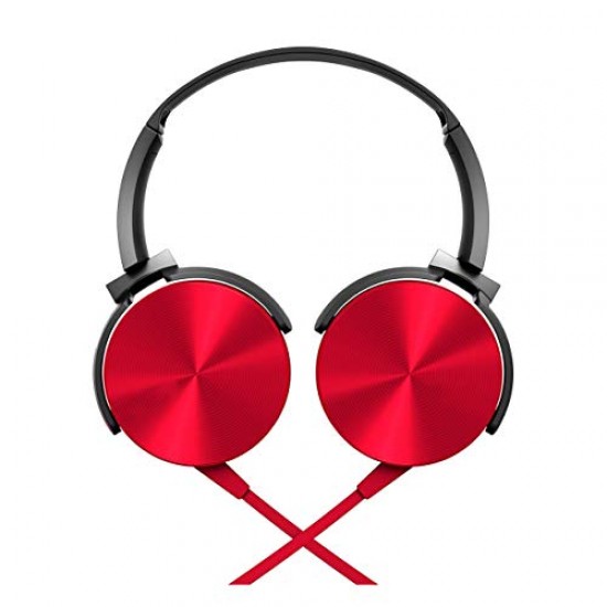 Foxin FHM-301 Over-Ear Wired Stereo Headphone (Red)