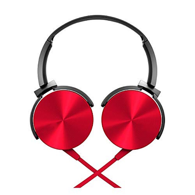 Foxin FHM-301 Over-Ear Wired Stereo Headphone (Red)