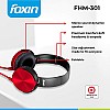 Foxin FHM-301 Over-Ear Wired Stereo Headphone (Red)