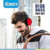 Foxin FHM-301 Over-Ear Wired Stereo Headphone (Red)