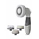 Lifelong LLM621 Electric Portable Face Cleanser and Massager Brush with 4 Brush Heads for Deep Cleansing Grey