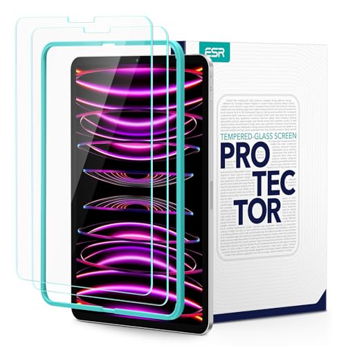 ESR Screen Protector for iPad Pro 12.9 Tempered-Glass Film with Alignment Frame, Anti-Scratch, HD Clarity ESR Screen Protector for iPad Pro 12.9 Tempered-Glass Film with Alignment Frame, Anti-Scratch, HD Clarity