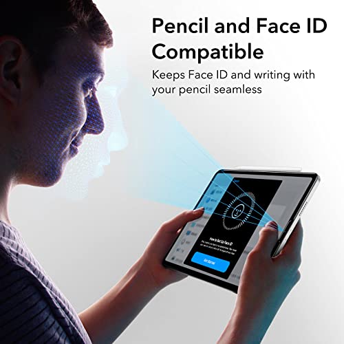 ESR Screen Protector for iPad Pro 12.9 Tempered-Glass Film with Alignment Frame, Anti-Scratch, HD Clarity ESR Screen Protector for iPad Pro 12.9 Tempered-Glass Film with Alignment Frame, Anti-Scratch, HD Clarity