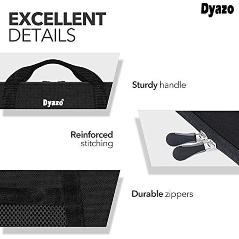 Dyazo 14 Inch-15.6 Inch Memory Foam Laptop Sleeve/Case Cover Briefcase/Carrying Bag Black