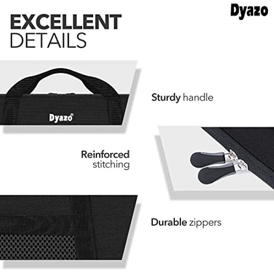 Dyazo 14 Inch-15.6 Inch Memory Foam Laptop Sleeve/Case Cover Briefcase/Carrying Bag Black