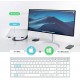 iClever Wireless Keyboard With Number Pad Rechargeable Keyboard White