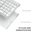 iClever Wireless Keyboard With Number Pad Rechargeable Keyboard White