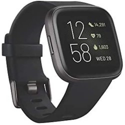 Fitbit FB507BKBK Versa 2 Health Fitness Smartwatch with Heart Rate, Music, Alexa Built-in (Black)