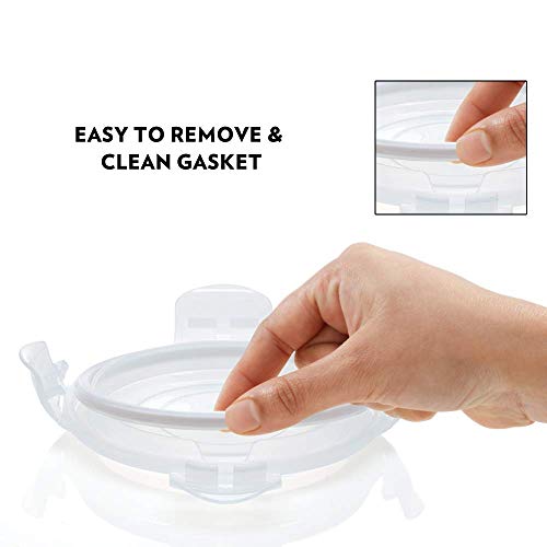Borosil Prime Glass Lunch Box Set of 2, 400 Ml, Round, Microwave Safe office Tiffin, Blue, Transparent Borosil Prime Glass Lunch Box Set of 2, 400 Ml, Round, Microwave Safe office Tiffin, Blue, Transparent