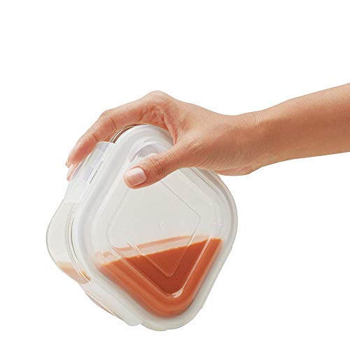 Borosil Prime Glass Lunch Box Set of 2, 400 Ml, Round, Microwave Safe office Tiffin, Blue, Transparent Borosil Prime Glass Lunch Box Set of 2, 400 Ml, Round, Microwave Safe office Tiffin, Blue, Transparent
