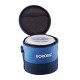 Borosil Prime Glass Lunch Box Set of 2, 400 Ml, Round, Microwave Safe office Tiffin, Blue, Transparent