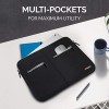 Amkette Neo Case 13 inch Multi Pocket Laptop Sleeve for Black Grey