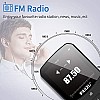 RUIZU X52 16GB Clip Mp3 Player with Bluetooth 5.0 16GB Lossless Sound Music Player with FM Radio to 128GB(Black)