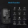 RUIZU X52 16GB Clip Mp3 Player with Bluetooth 5.0 16GB Lossless Sound Music Player with FM Radio to 128GB(Black)