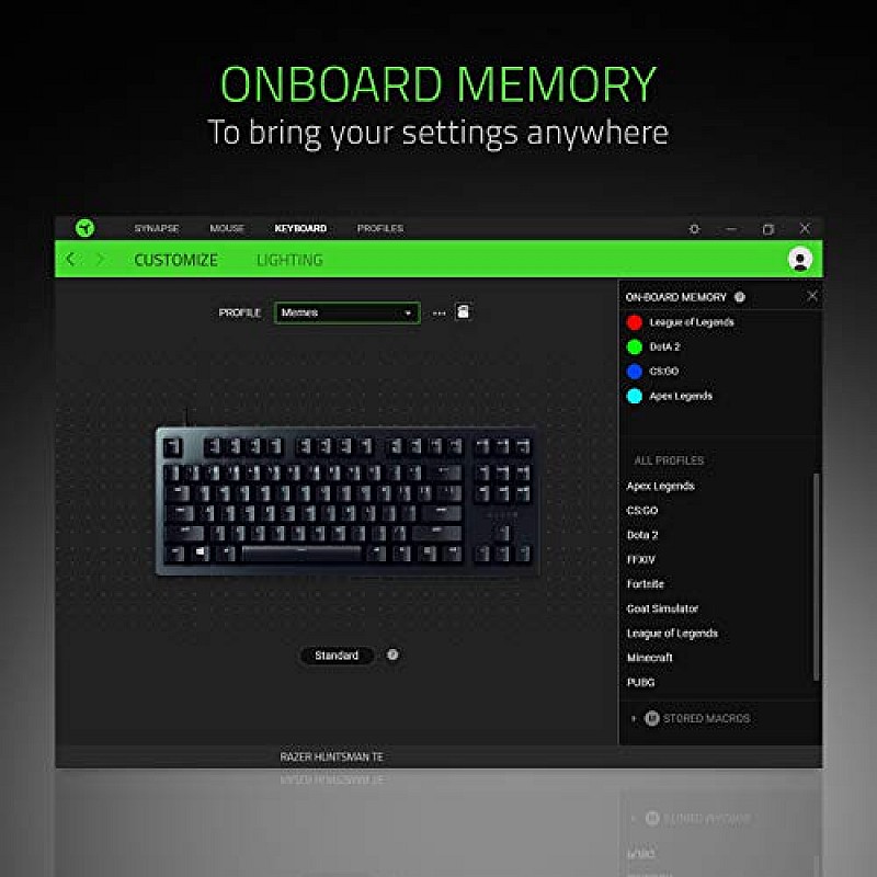 Razer Huntsman Tournament Edition Linear Optical Switch Wired USB Gaming Keyboard  Black