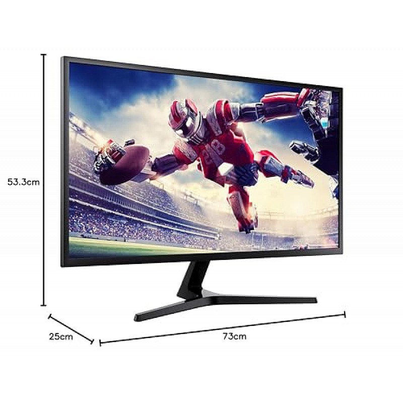 Samsung 32-inch 3840 X 2160 Pixels 4K UHD, 1500R Curved Monitor, Bezel Less Design LU32R590CWWXXL Dark Blue Gray