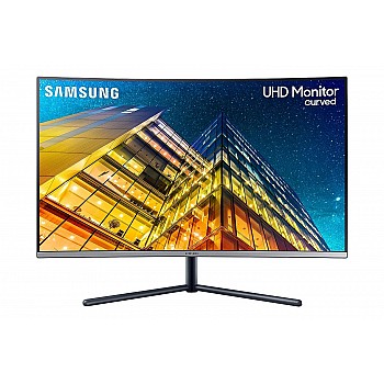 Samsung 32-inch 3840 X 2160 Pixels 4K UHD, 1500R Curved Monitor, Bezel Less Design LU32R590CWWXXL Dark Blue Gray