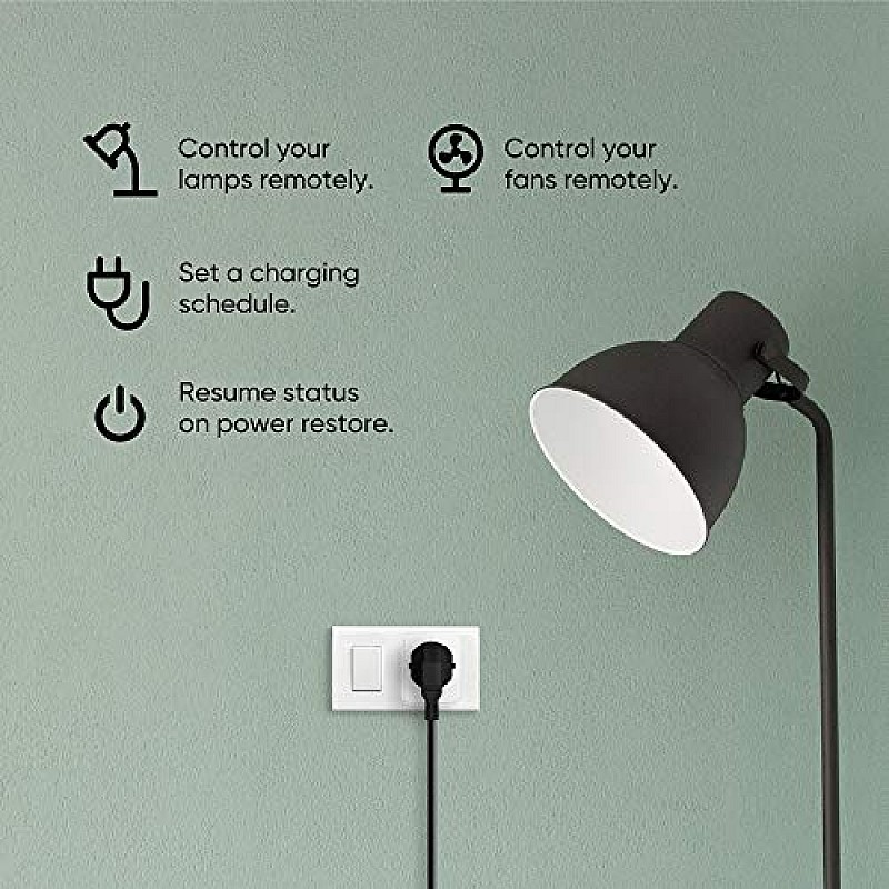 realme Wi-Fi 6A Smart Plug (White) with Smart Wi-Fi Control Google Assistant and Alexa Support