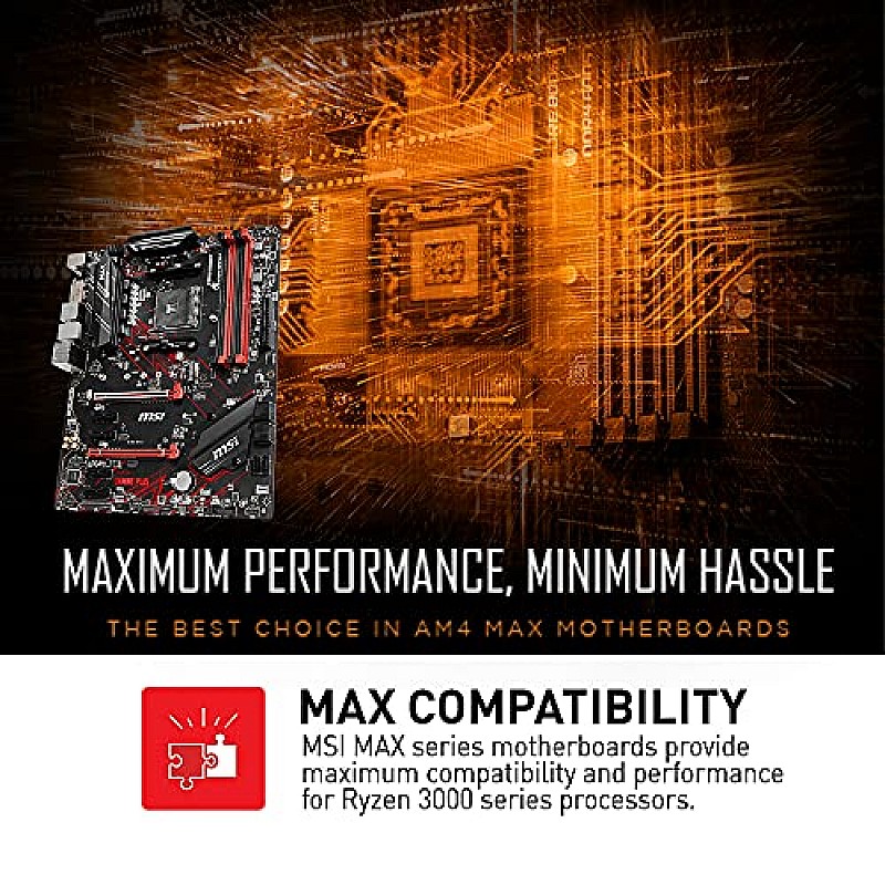 MSI B450 Gaming Plus MAXATX Gaming Motherboard Socket AM4 DDR4