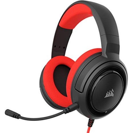 Corsair HS35 Stereo Gaming Wired Over Ear Headphones with Mic Designed for PC and Mobile (Red) Corsair HS35 Stereo Gaming Wired Over Ear Headphones with Mic Designed for PC and Mobile (Red)