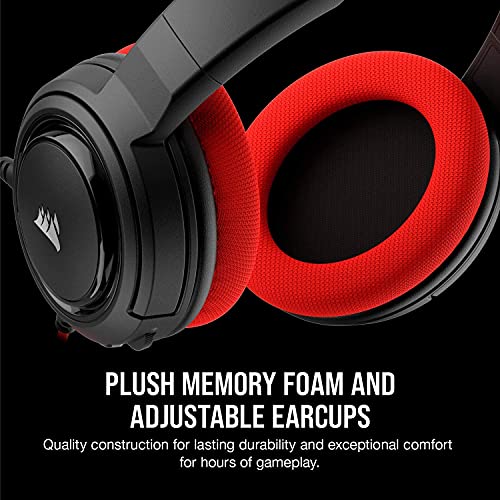 Corsair HS35 Stereo Gaming Wired Over Ear Headphones with Mic Designed for PC and Mobile (Red) Corsair HS35 Stereo Gaming Wired Over Ear Headphones with Mic Designed for PC and Mobile (Red)