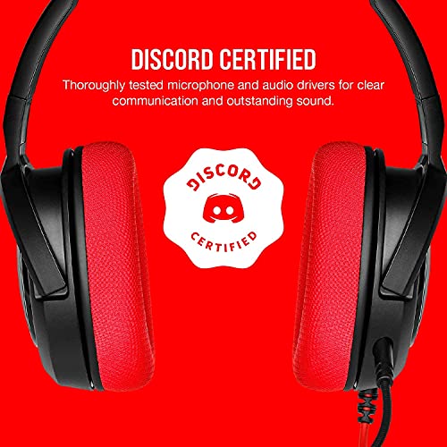 Corsair HS35 Stereo Gaming Wired Over Ear Headphones with Mic Designed for PC and Mobile (Red) Corsair HS35 Stereo Gaming Wired Over Ear Headphones with Mic Designed for PC and Mobile (Red)