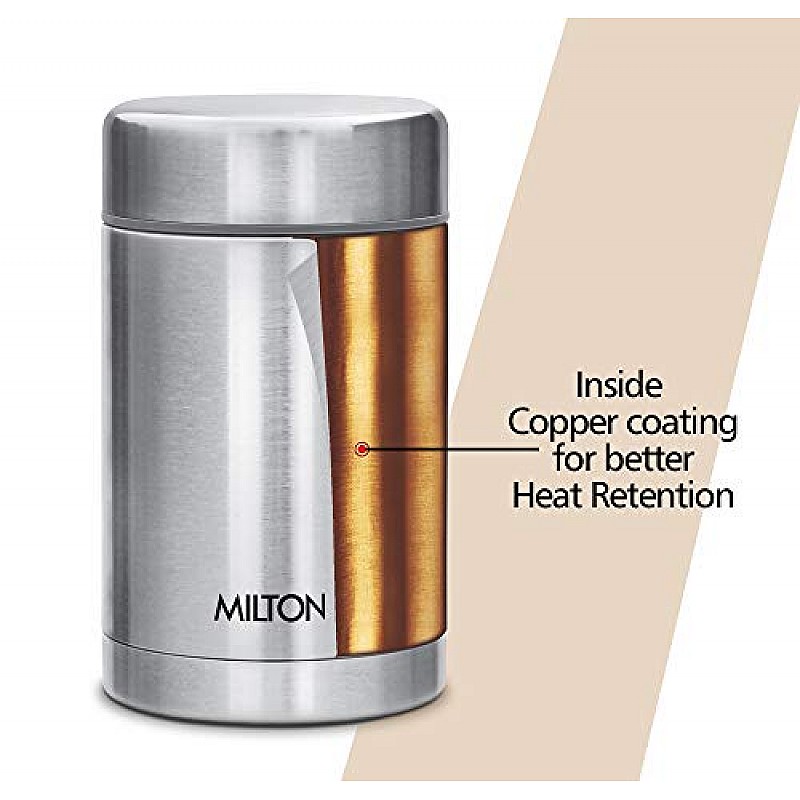 Milton Cruet 550 Thermosteel Hot and Cold Soup Flask, 515 ml, Silver