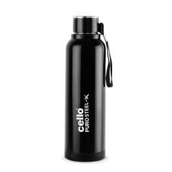 Cello Puro Steel-X Benz 900 Insulated Water Bottle 730ml Black